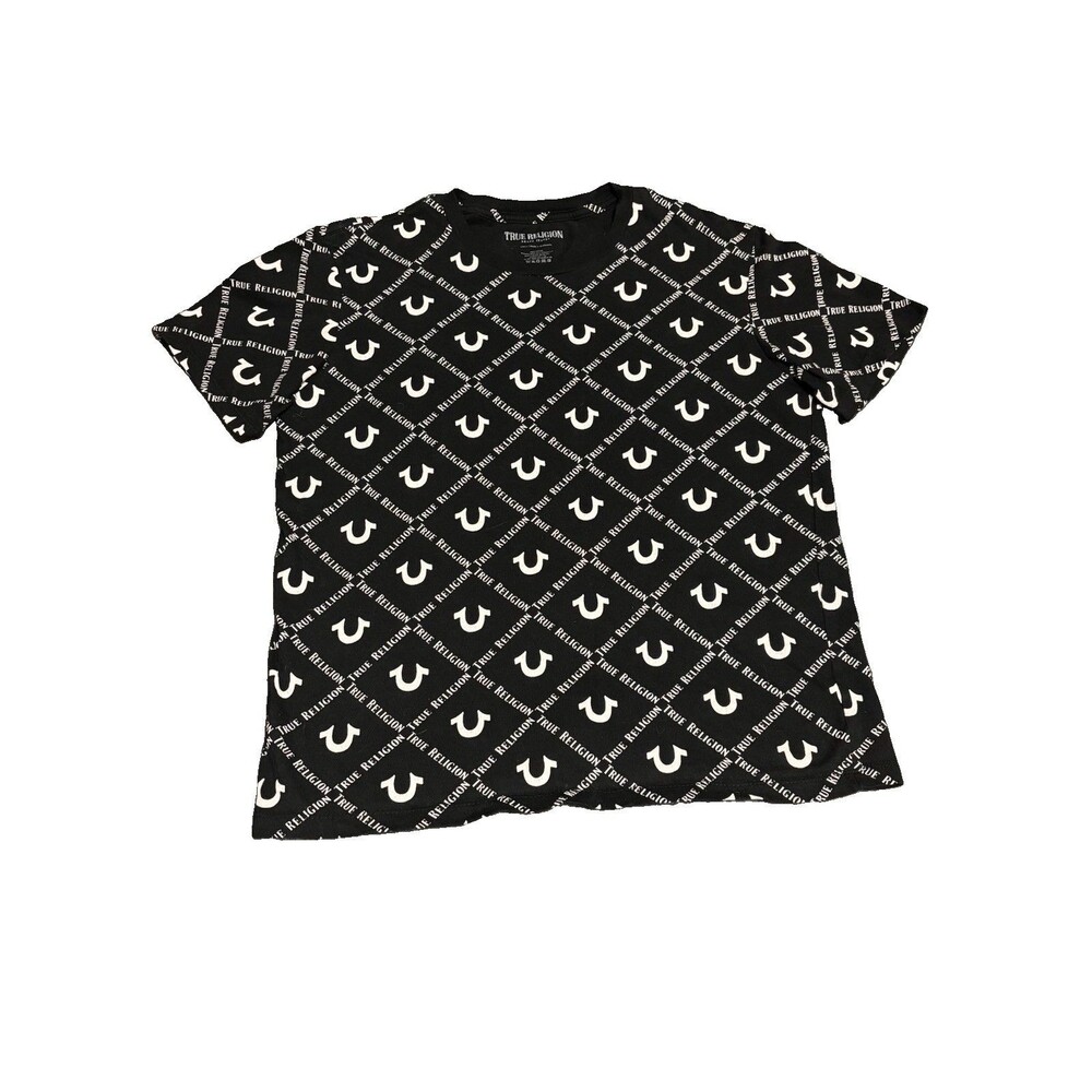 True Religion All Over Monogram T-Shirt Men’s Small